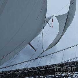 Sails And The Bay Bridge by Marcus Dagan