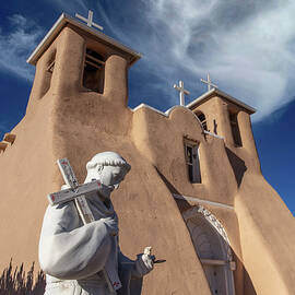 Saint Francis and Taos Church by Stephen Stookey