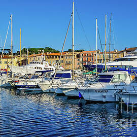 Saint-Tropez harbor, France by Lyl Dil Creations