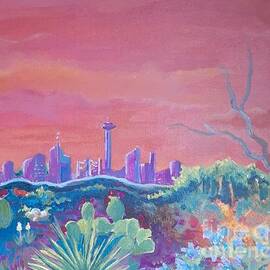 San Antonio skyline#1 by Lynn Maverick Denzer