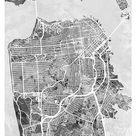 San Francisco City Street Map #22 by Michael Tompsett