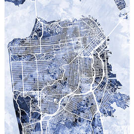 San Francisco City Street Map #23 by Michael Tompsett