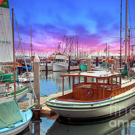 Santa Barbara Marina Boats by David Zanzinger
