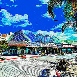 Santa Clara Convention Center, impressionist painting by Nicko Prints