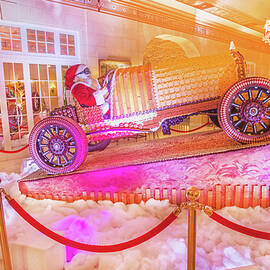 Santa Is Driving A Gingerbread Replica Of A 1918 Pierce Arrow Race Car. The Broadmoor, Colorado  by Bijan Pirnia