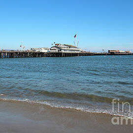 SB Wharf From West Beach by Suzanne Luft