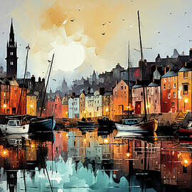 Scottish harbour by Brian Tarr
