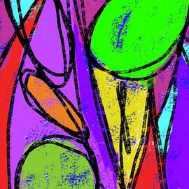 Scribble Abstract Art Colorful Conversation  by Sarah Niebank