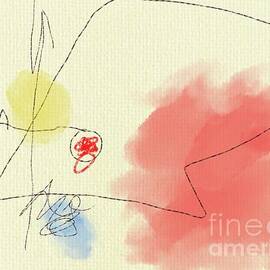 Scribble Abstract Automatism Red 4 by Sarah Niebank