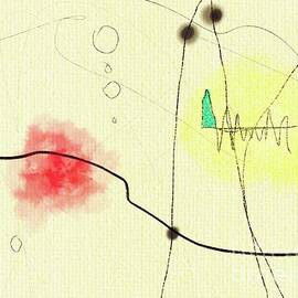 Scribble Abstract Traveling Red 5 by Sarah Niebank