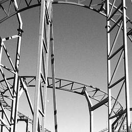 Sea Viper at Palace Playland in Old Orchard Beach, Maine, BnW by Mike Smetzer