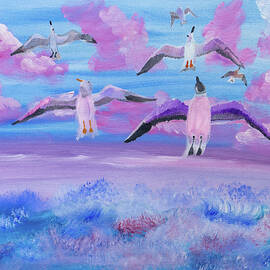 Seagulls Flight  by Meryl Goudey