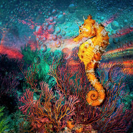 Seahorse at the Reef by Debra and Dave Vanderlaan