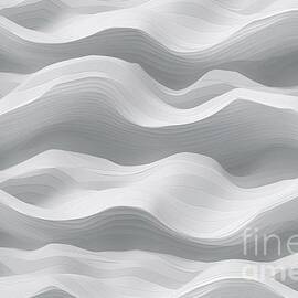 seamless elegant subtle white embossed porcelain abstract wavy mountain landscape background texture monochrome light gray waves pattern carved or etched in plastic or marble bump map 3d rendering by N Akkash