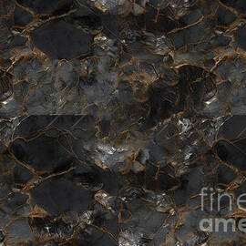 seamless luxurious rough raw black onyx mineral slab background texture tileable dragon stone or obsidian cave wall repeat pattern luxury concept wallpaper backdrop high resolution 3d rendering by N Akkash