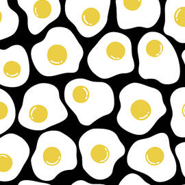 Seamless pattern with scrambled eggs by Julien