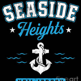 Seaside Heights New Jersey Nj Nautical Sea  by Noirty Designs