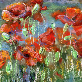 Semi Abstract Poppy Field by Laura Aitmane