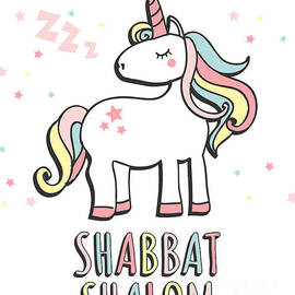 Shabbat Shalom Jewish Unicorn by Flippin Sweet Gear