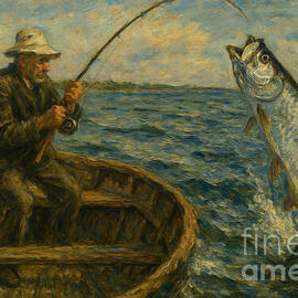 Silver Kings Tarpon fishing #2 by Antonios Valamontes
