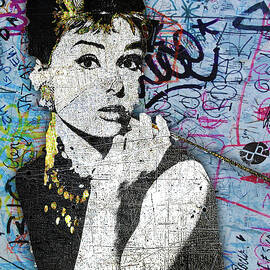 Silver Screen Breakfast At Tiffany's Graffiti 2 by Tony Rubino