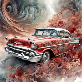 Sizzling Red Chevy 1 by Lesa Fine