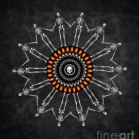Skeleton Halloween Flower by Two Hivelys