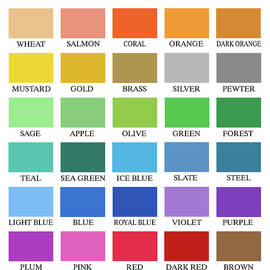 Skyline series color chart by DB Artist
