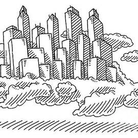 Skyscraper Mountain Size Comparison Drawing Zip Pouch by Frank Ramspott -  Fine Art America
