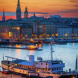 Slussen By Night by Inge Johnsson