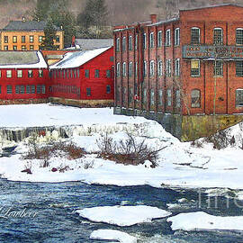 Snowy Collinsville, Connecticut by Carol Lowbeer