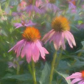 Soft Cone Flowers by Luther Fine Art