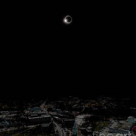 Solar eclipse over Middlebury Vermont by Eric Killorin