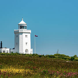 South foreland white lighthouse. White cliffs of Dover Kent by Michalakis Ppalis