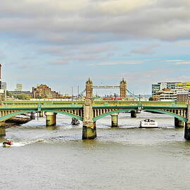 Southwark Bridge with Tower Bridge by Lyuba Filatova