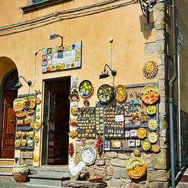 Souvenirs shop in Montecatini Alto, Tuscany by Ramona Matei