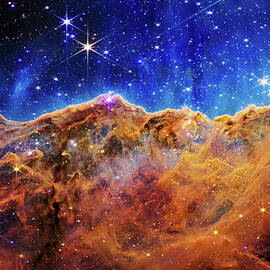 Space Image James Webb Telescope Cosmic Cliffs in Carina Nebula by Image NASA-ESA Edit M Hauser