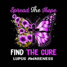 Spread The Hope Find The Cure LUPUS AWARENESS Awareness Butterfly