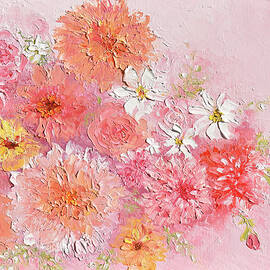 Spring flowers impasto  by Jan Matson