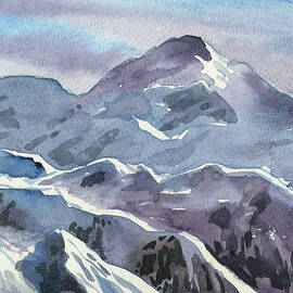 Spring In The Mountains Watercolor Painting 