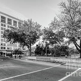 Springfield MO Park Central Square Intersection Grayscale by Jennifer White