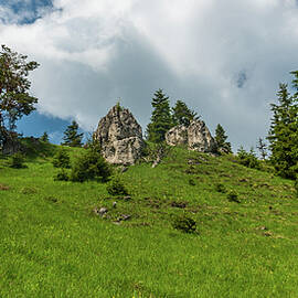 springtime Velka Fatra mountains bellow Zadna Ostra hill in Slov by Jan Sirina