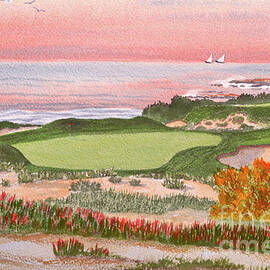 Spyglass Hill Golf Course Hole 3 by Bill Holkham