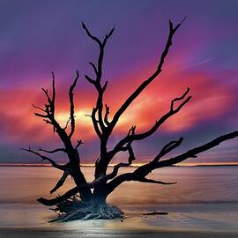 Sunset St Andrews Beach Jeckyl Island Georgia by Frozen in Time Fine Art Photography