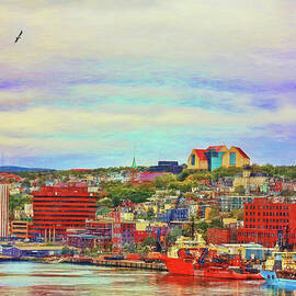 St. John's City and Harbor, Newfoundland at twilight by Tatiana Travelways