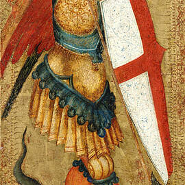 St  Michael and the Dragon  by Sienese School of the   th century
