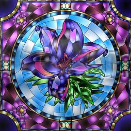 Stained glass flower by Anthony Berry