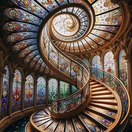 Stained Glass Staircase II