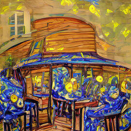 Starry Night Cafe  by Floyd Snyder