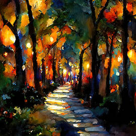 Starry night in the park, 05 by AM FineArtPrints